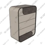 Contemporary Storage Chest Premium Solid Wood Bedroom Dresser - 3D Models Contemporary Storage Chest Premium Solid Wood Bedroom Dresser 3D Models