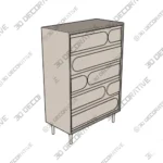 Contemporary Storage Chest Solid Wood Dresser with Drawers - 3D Models Contemporary Storage Chest Solid Wood Dresser with Drawers 3D Models
