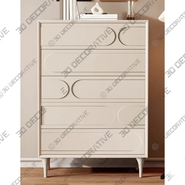 Contemporary Storage Chest Solid Wood Dresser with Drawers