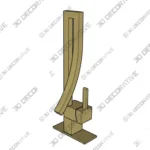 Creative One Handle Single Hole Bathroom Faucet Sketchup Model