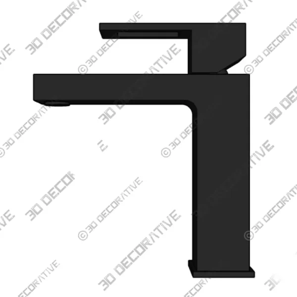 Cube Single Hole Single Handle Bathroom Faucet 3D Models