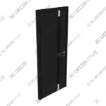 Cynex 6777 Black Steel Front Door with Stainless Inserts - 3D Models Cynex 6777 Black Steel Front Door with Stainless Inserts 3D Models