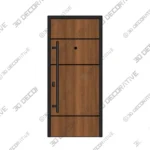 Deux Horizon Slimline Steel Door Style 6683 - 3D Decorative Deux Horizon Slimline Steel Door Style 6683 3D Decorative