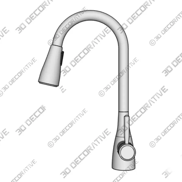 Doherty Single Handle Pull Down Sprayer Kitchen Faucet 3D Models