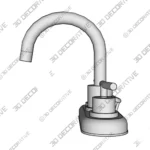 Dorset Centerset Double Handle High Arc Bathroom Faucet - 3D Models Dorset Centerset Double Handle High Arc Bathroom Faucet 3D Models