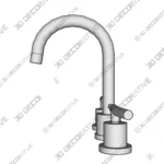 Dorset Widespread Double Handle High Arc Bathroom Faucet 3D Models