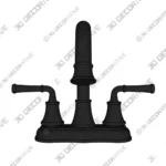 Dunston Centerset Double Handle High Arc Bathroom Faucet 3D Decorative