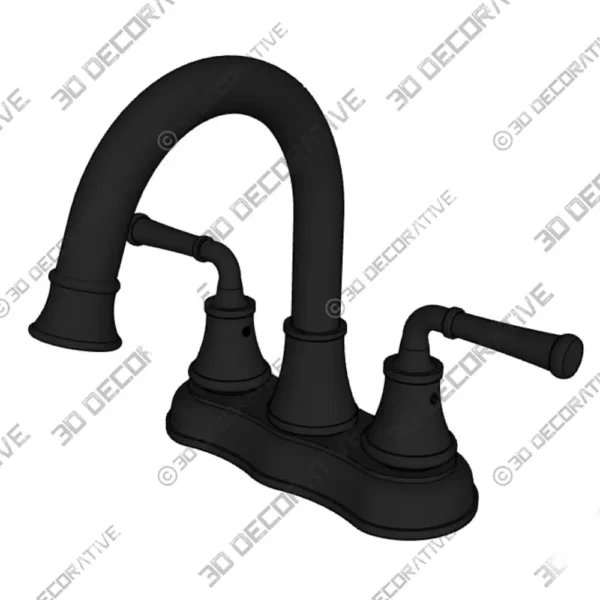 Dunston Centerset Double Handle High Arc Bathroom Faucet 3D Models