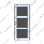 Fiberglass Office Entry Door Prehung Commercial Grade 3D Decorative