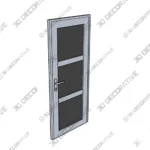 Fiberglass Office Entry Door Prehung Commercial Grade 3D Models