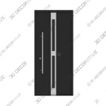 Front Entry Steel Door Prehung with Stainless Inserts - 3D Decorative Front Entry Steel Door Prehung with Stainless Inserts 3D Decorative