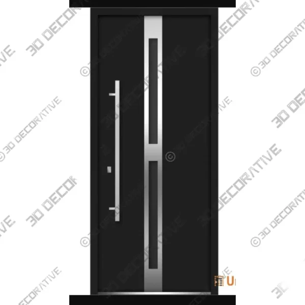 Front Entry Steel Door Prehung with Stainless Inserts