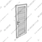 Frosted Glass Fiberglass Door Prehung Commercial - 3D Models Frosted Glass Fiberglass Door Prehung Commercial 3D Models