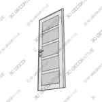 Frosted Glass Fiberglass Door Prehung Commercial - 3D SketchUp Frosted Glass Fiberglass Door Prehung Commercial 3D SketchUp