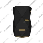 Glam Storage Chest Wooden Dresser with 3 Spacious Drawers 3D Decorative