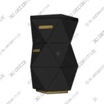 Glam Storage Chest Wooden Dresser with 3 Spacious Drawers 3D SketchUp