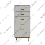 Glam Style Gold Storage Chest Wooden Dresser with Drawers - 3D Decorative Glam Style Gold Storage Chest Wooden Dresser with Drawers 3D Decorative