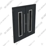 Gray Modern Double Doors Nova Inox S1 Steel Entry - 3D Models Gray Modern Double Doors Nova Inox S1 Steel Entry 3D Models