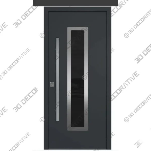 Gray Modern Steel Door Nova Inox S1 Prehung