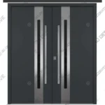 Gray Steel Double Doors Nova Inox S2 Modern Set Gray Steel Double Doors Nova Inox S2 Modern Set