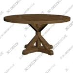 GreyLeigh Ashbaugh Pedestal Dining Table 3D Decorative
