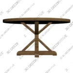 GreyLeigh Ashbaugh Pedestal Dining Table 3D Models