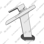 LED Waterfall Spout Single Hole Bathroom Faucet – 3D Models LED Waterfall Spout Single Hole Bathroom Faucet – 3D Models