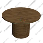 Latitude Run Fiammetta 52 Round Pedestal Dining Table 3D Decorative