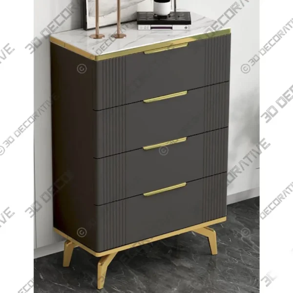 Living Room Storage Chest Glam Style Dresser with Drawers