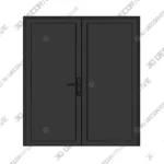 Manux 8111 Prehung Metal Plastic Double Front Entry Doors - 3D Decorative Manux 8111 Prehung Metal Plastic Double Front Entry Doors 3D Decorative