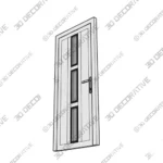 Metal Plastic White Composite Entry Door Manux 8112 3D SketchUp