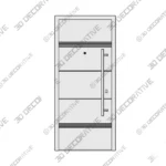 Modern Prehung Steel Door Stainless Front Entry 3D Models