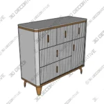 Modern Wood Storage Chest Dresser Horizontal for Bedroom - 3D Models Modern Wood Storage Chest Dresser Horizontal for Bedroom 3D Models