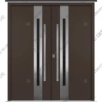 Nova Inox S2 Brown Double Door Prehung Steel Set