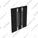 Nova Inox S2 Double Door Black Steel Prehung Set 3D Models