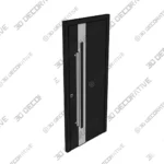 Nova Inox S2 Steel Door Black Matte Prehung - 3D Decorative Nova Inox S2 Steel Door Black Matte Prehung 3D Decorative