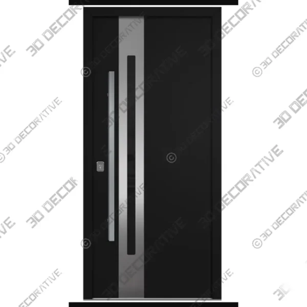 Nova Inox S2 Steel Door Black Matte Prehung