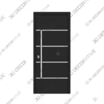 Nova Inox S3 Black Modern Entry Door 3D Decorative