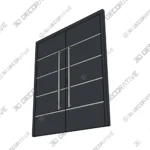 Nova Inox S3 Grey Double Entry Door - 3D SketchUp Nova Inox S3 Grey Double Entry Door 3D SketchUp