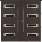 Nova Inox S4 Brown Double Entry Door Nova Inox S4 Brown Double Entry Door 1