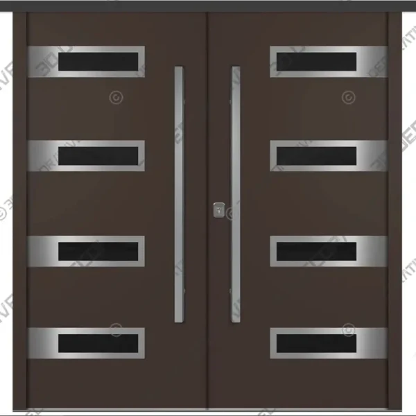 Nova Inox S4 Brown Double Entry Door