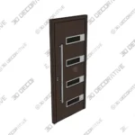Nova Inox S4 Brown Steel Entry Door- 3D Models Nova Inox S4 Brown Steel Entry Door 3D Models