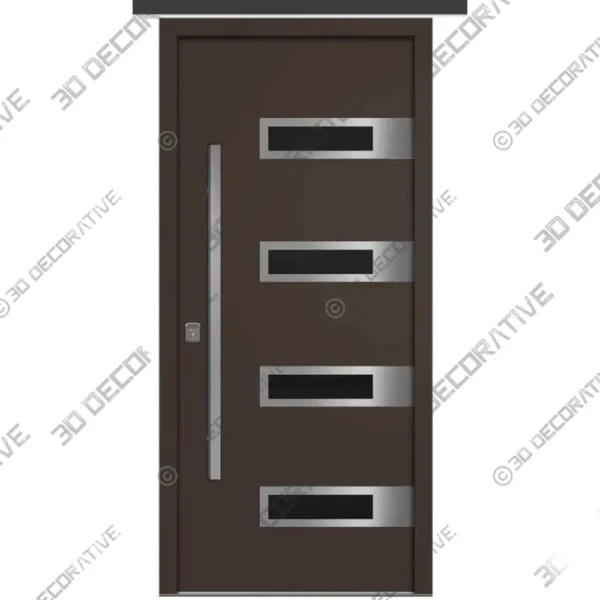 Nova Inox S4 Brown Steel Entry Door