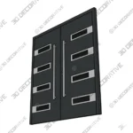 Nova Inox S4 Gray Double Entry Door 3D SketchUp