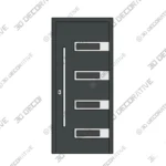 Nova Inox S4 Gray Steel Entry Door - 3D Decorative Nova Inox S4 Gray Steel Entry Door 3D Decorative