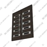 Nova Inox S5 Brown Double Entry Door - 3D SketchUp Nova Inox S5 Brown Double Entry Door 3D SketchUp