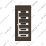 Nova Inox S5 Brown Insulated Entry Door - 3D Decorative Nova Inox S5 Brown Insulated Entry Door 3D Decorative