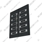 Nova Inox S5 Gray Double Entry Door - 3D SketchUp Nova Inox S5 Gray Double Entry Door 3D SketchUp