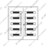 Nova Inox S5 White Double Entry Door 3D Decorative