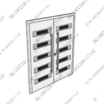 Nova Inox S5 White Double Entry Door 3D Models